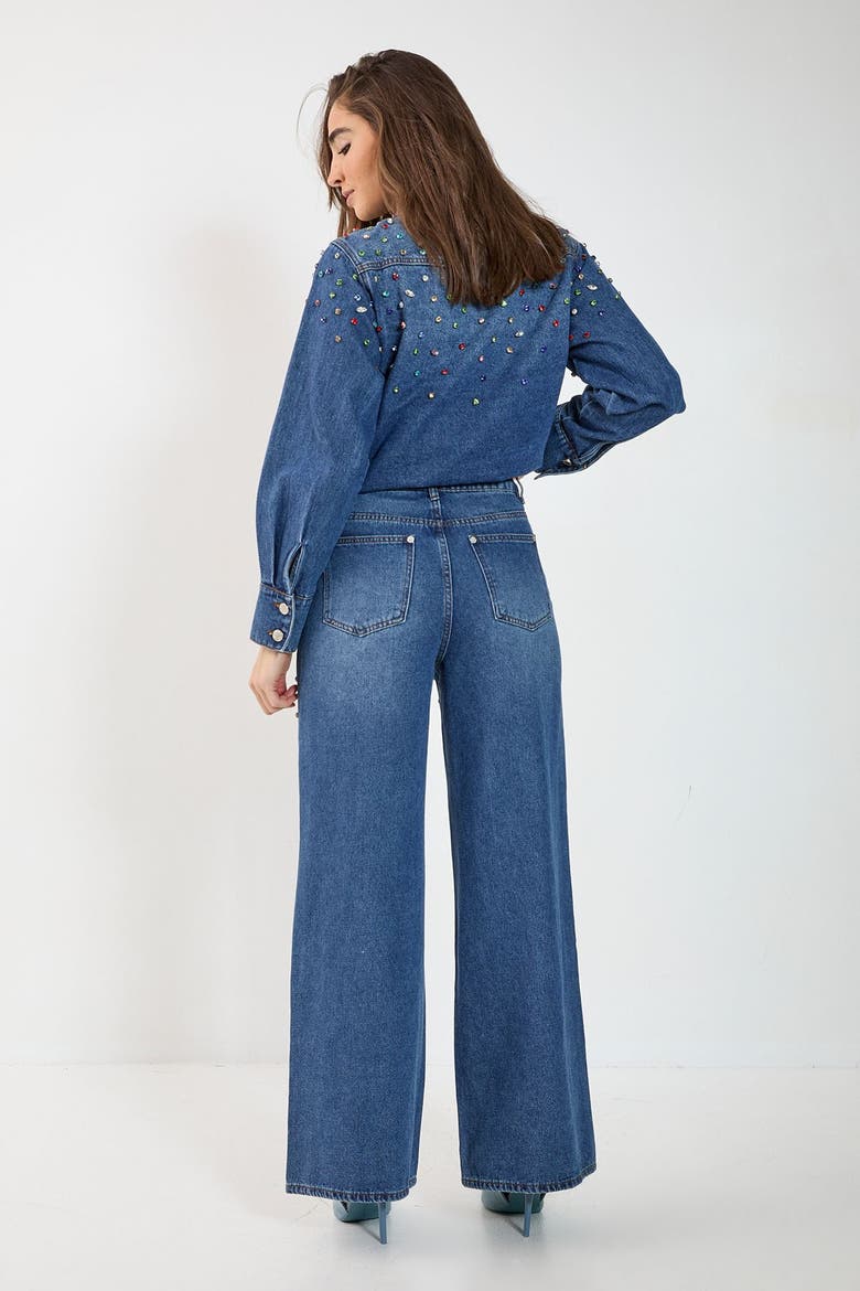 Denim Jewel Baggy Jeans, Alternate, color, Authentic Midwash