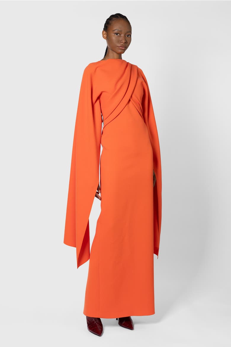 Iven Long Sleeved Maxi Dress, Main, color, Venetian Red