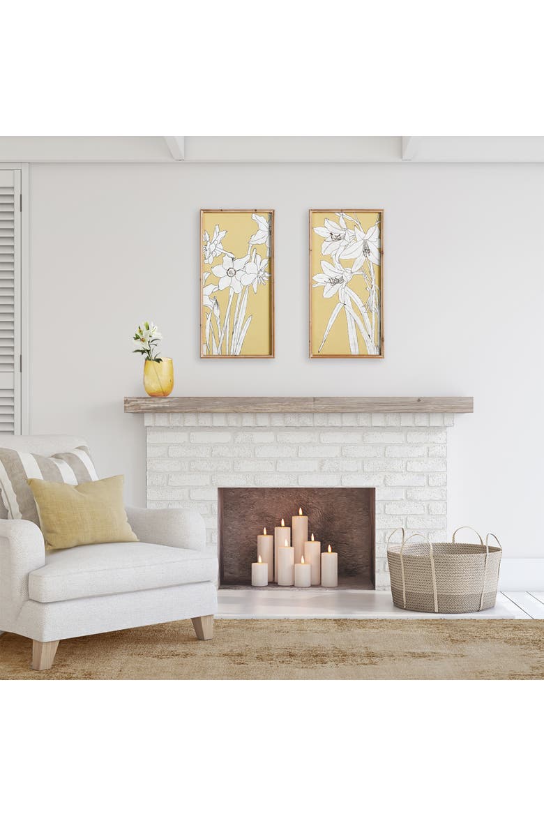 Flowering Amaryllis Prints Set of 2, Alternate, color, Yellow