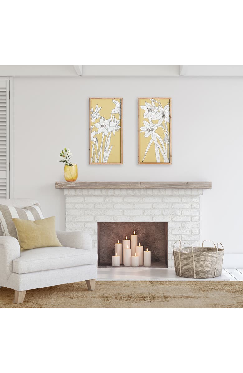 Napa Home & Garden Flowering Amaryllis Prints Set of 2, Alternate, color, Yellow