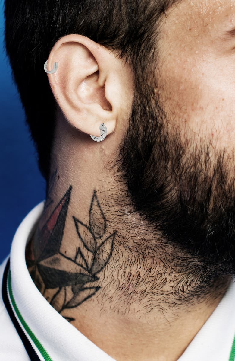 AllSaints Men's Mismatched Hoop Earrings, Alternate, color,