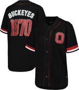 THE WILD COLLECTIVE Women's The Wild Collective Black Ohio State Buckeyes Button-Up Baseball Shirt