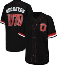 THE WILD COLLECTIVE Women's The Wild Collective Black Ohio State Buckeyes Button-Up Baseball Shirt