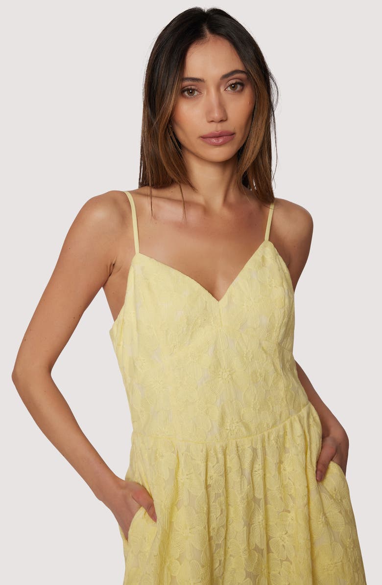 Lost + Wander Sunset in Sicily Midi Sundress, Alternate, color, Yellow