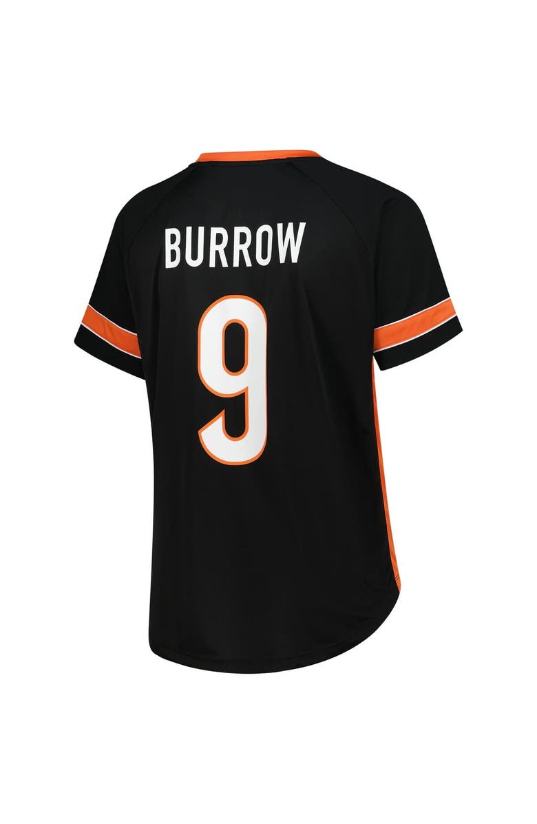 FANATICS Women's Fanatics Joe Burrow Black Cincinnati Bengals Plus Size Name & Number Lace-Up T-Shirt, Alternate, color, Black