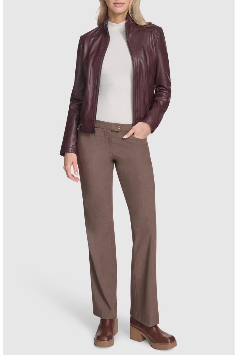 Rowan Leather Racer Jacket, Alternate, color, BURGUNDY