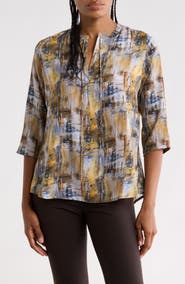 APNY Tassel Neck Shift Top