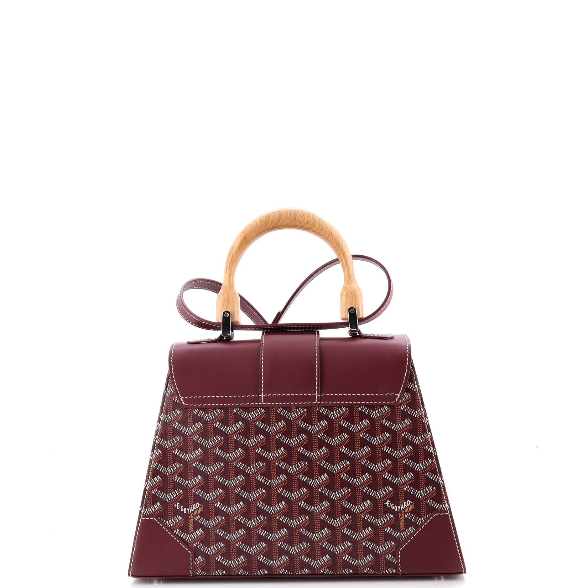 Saigon Top Handle Bag Coated Canvas with Leather PM, Alternate, color, Burgundy