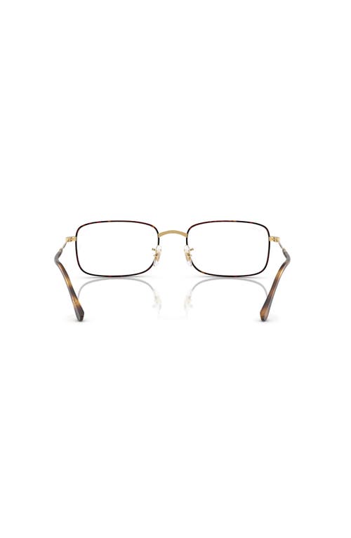 Ray Ban Ray-ban 56mm Irregular Optical Glasses In Brown