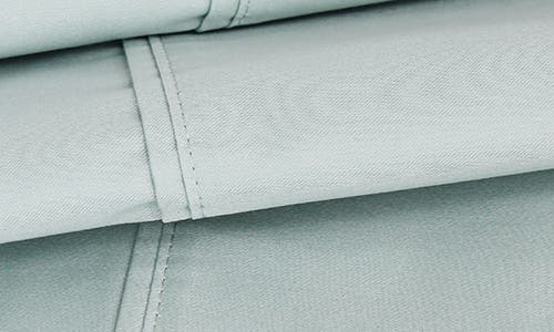 Melange Home Pleat Detail 400 Thread Count Sheet Set With Bonus Pillowcases In Blue