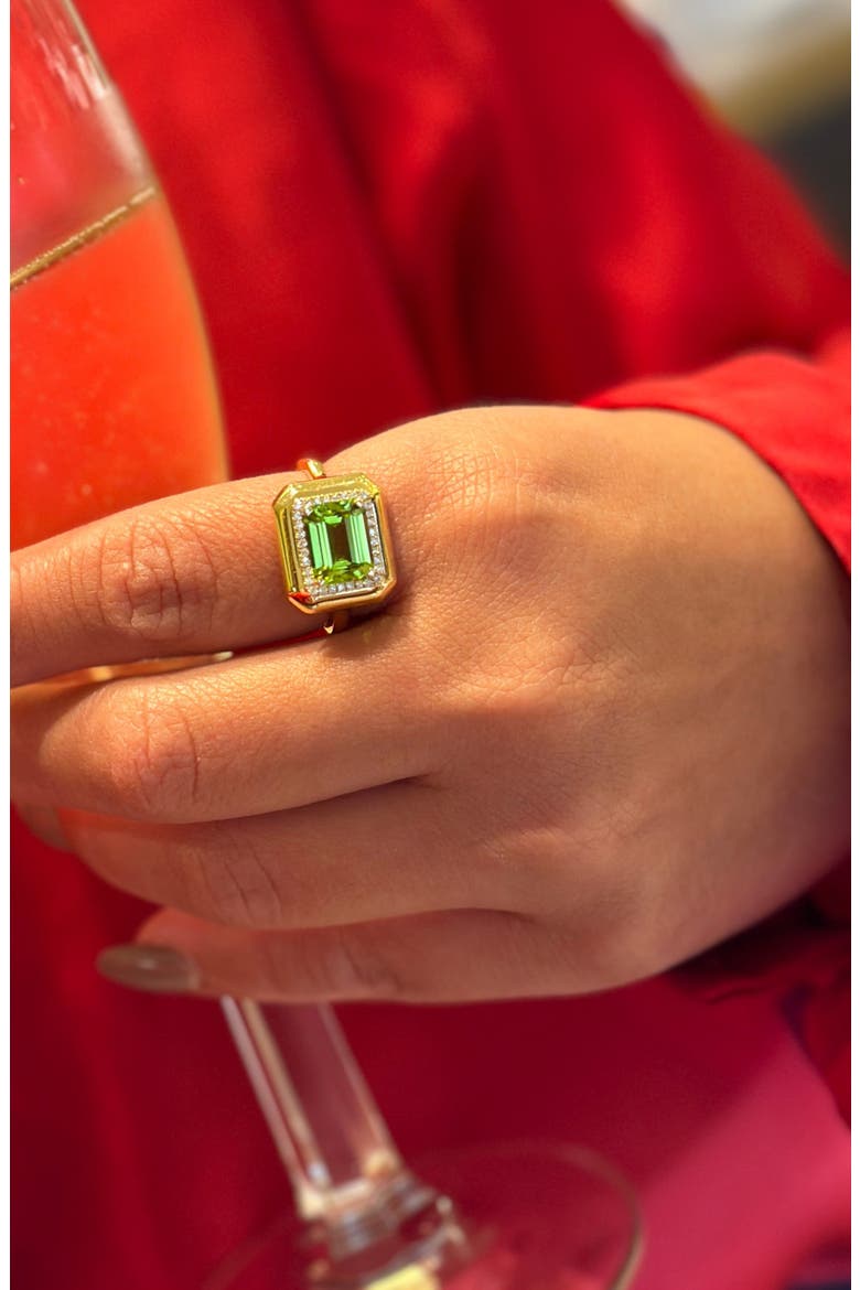 Emerald Cut Ring, Alternate, color, BRIGHT GREEN
