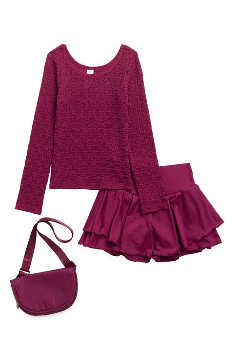 Kids' Meet and Greet Adriana Top, Skirt & Crossbody Bag Set