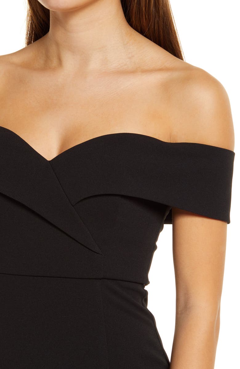 Lulus Song of Love Off the Shoulder Knit Gown, Alternate, color,