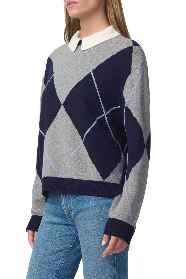 The Jude Collared Sweater, Alternate, color, BLUE ARGYLE