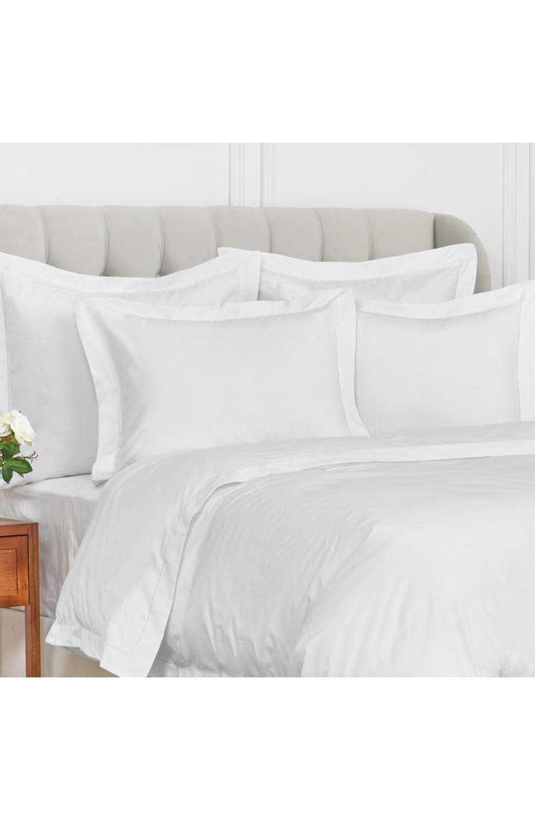 ELISABETH YORK Whitaker Dove White 100% Cotton Queen Bed Duvet Cover, Alternate, color, Off-White