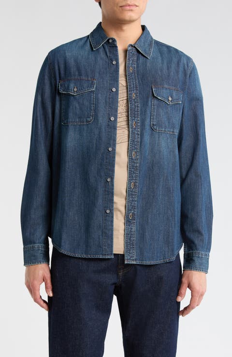 Benning Trim Fit Denim Sport Shirt