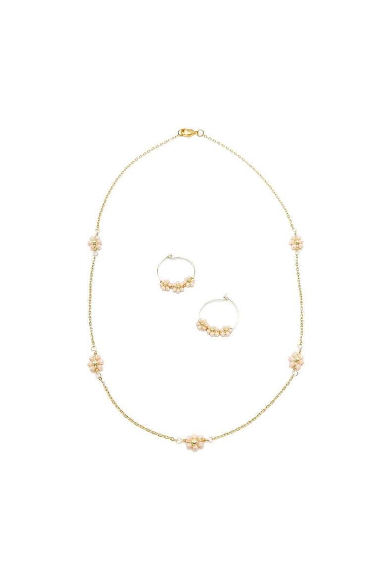 Daisy Necklace, Alternate, color, Gold