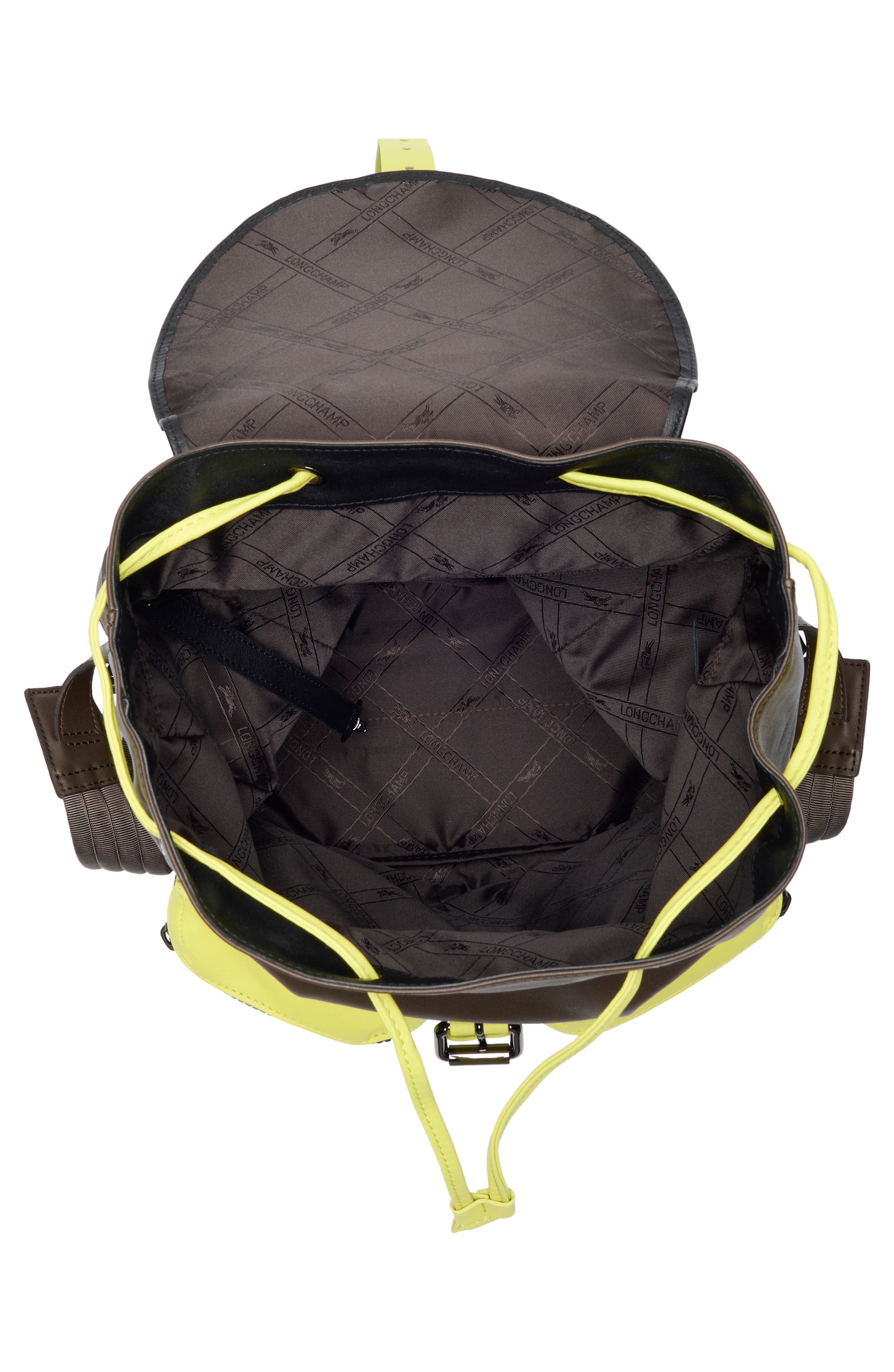 Longchamp Medium 3D Colorblock Leather Backpack, Alternate, color, Terra