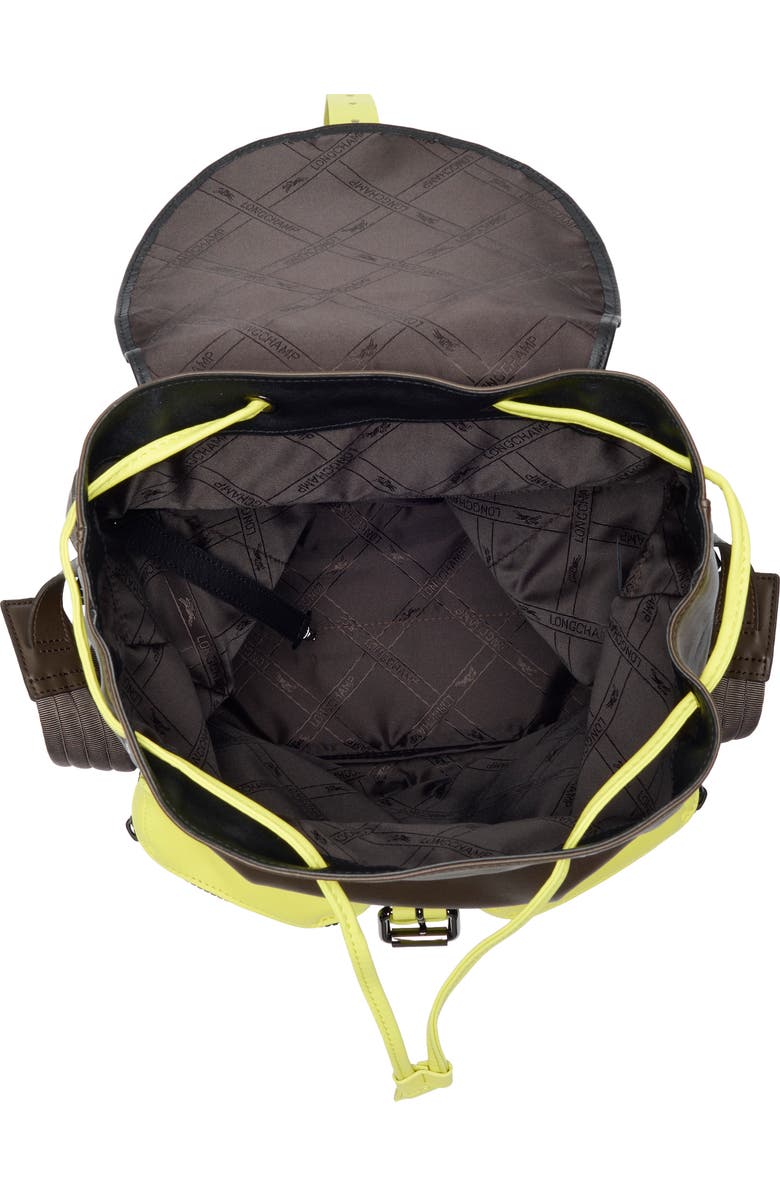 Longchamp Medium 3D Colorblock Leather Backpack, Alternate, color, Terra