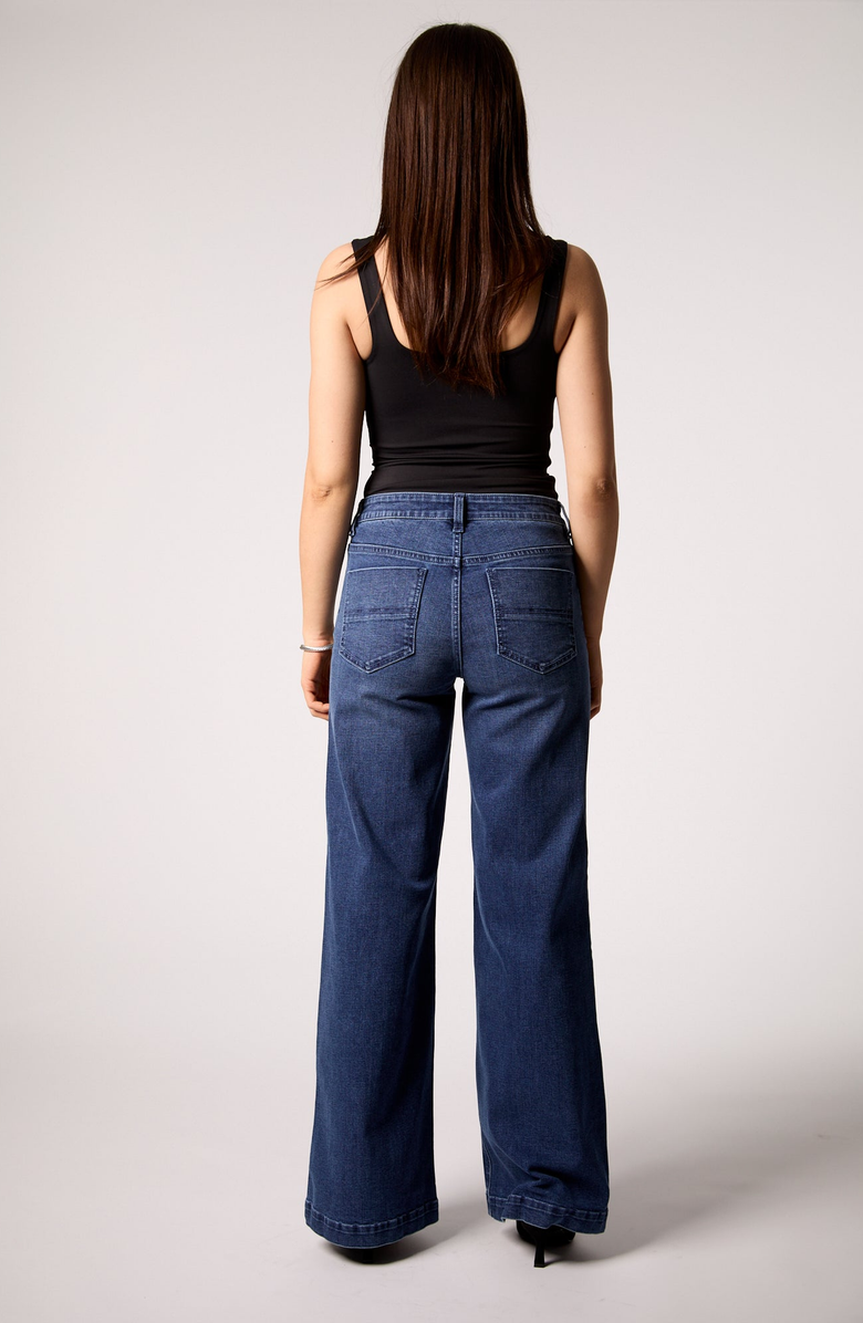 BLUE REVIVAL Sailor Mid Rise Wide Leg Pants, Alternate, color, Marrakesh