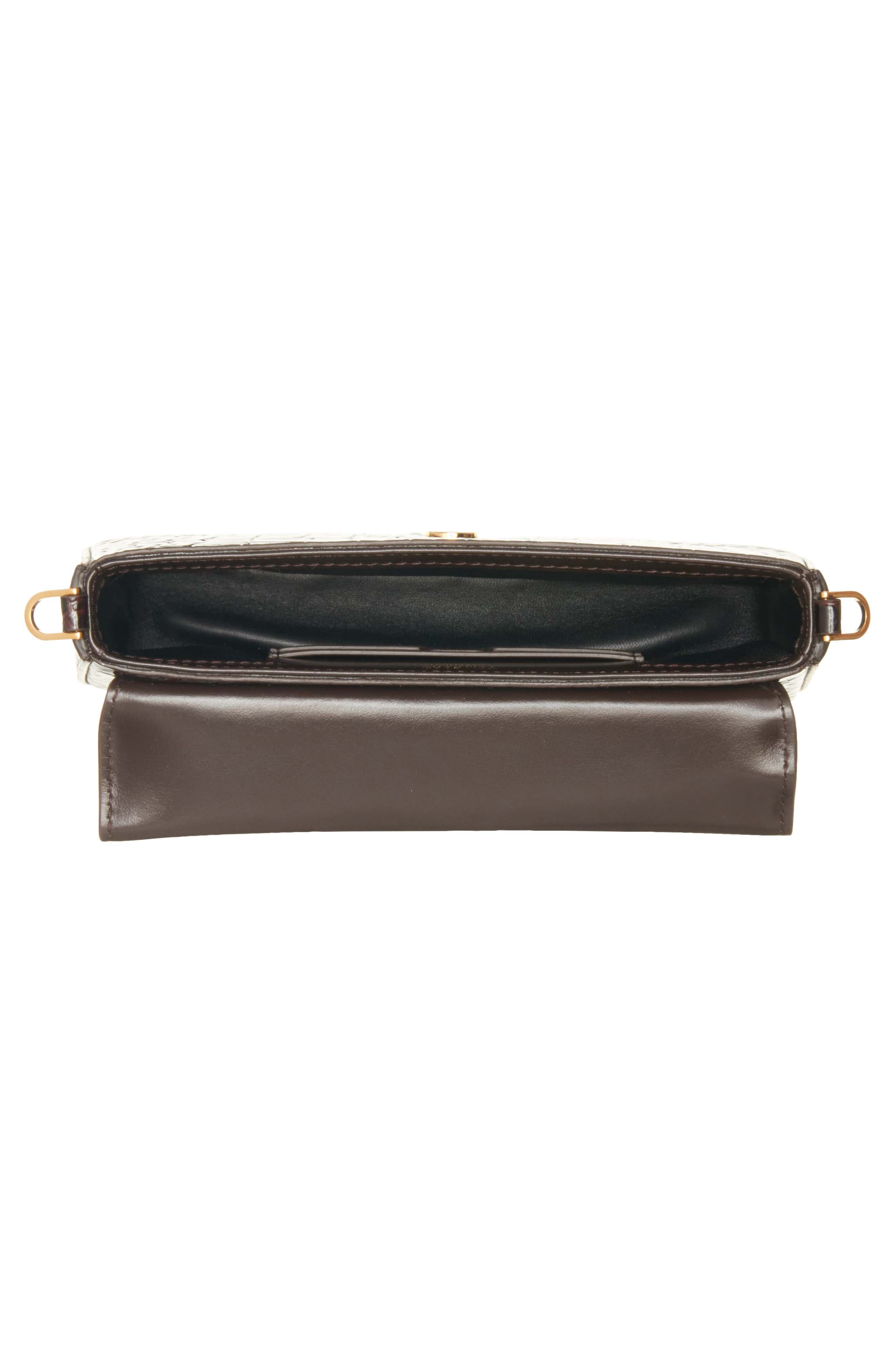 TOM FORD Mini Croc Embossed Leather Shoulder Bag, Alternate, color, 