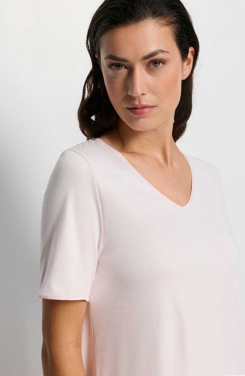 Hanro Cotton & Silk Nightshirt, Alternate, color, Honeydew