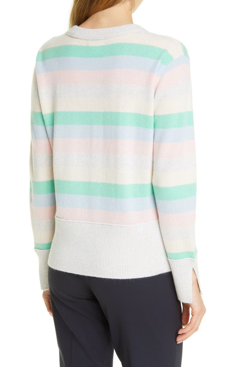 Club Monaco Stripe Cashmere Sweater, Alternate, color, 