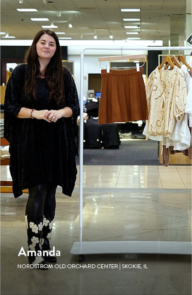 Pleated Cotton Knit Miniskirt, sales video thumbnail