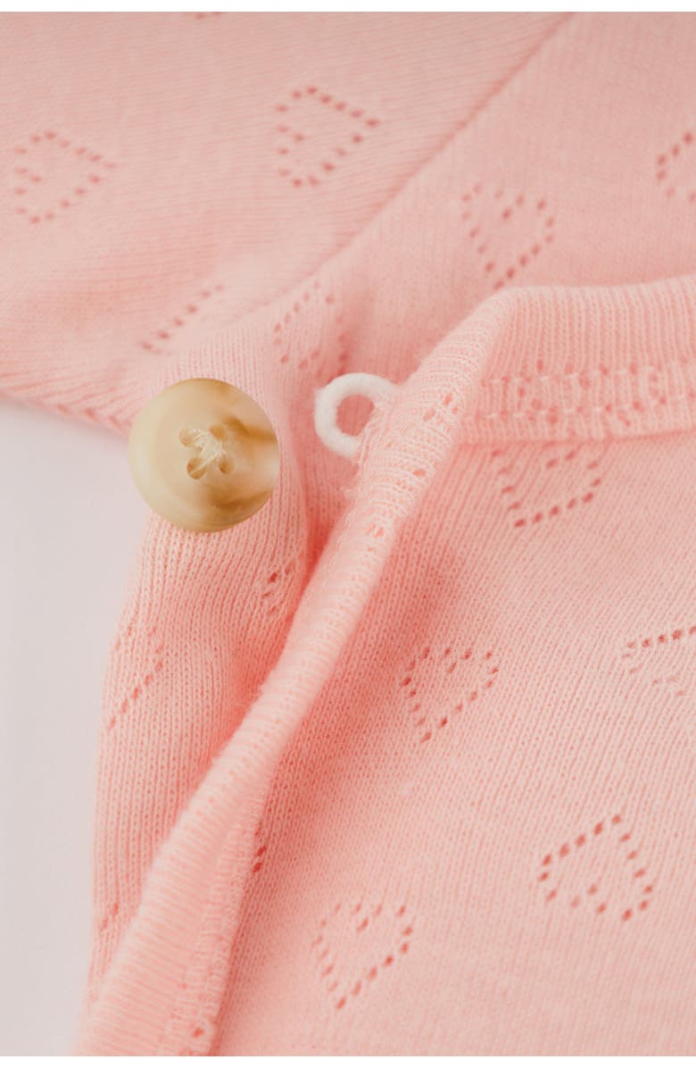 oh baby! Hearts Pointelle Wrap Top Set, Alternate, color, Pink