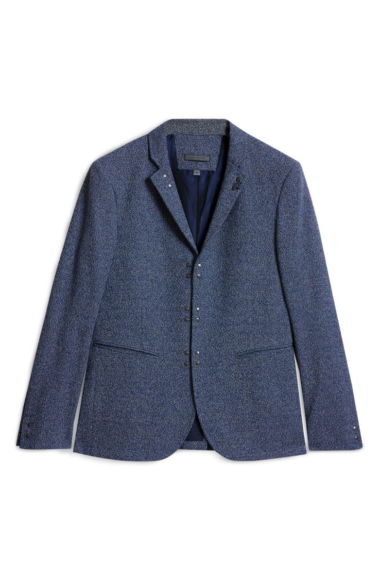 John Varvatos Madison Slim Fit Tweed Blazer, Alternate, color, Lake Blue