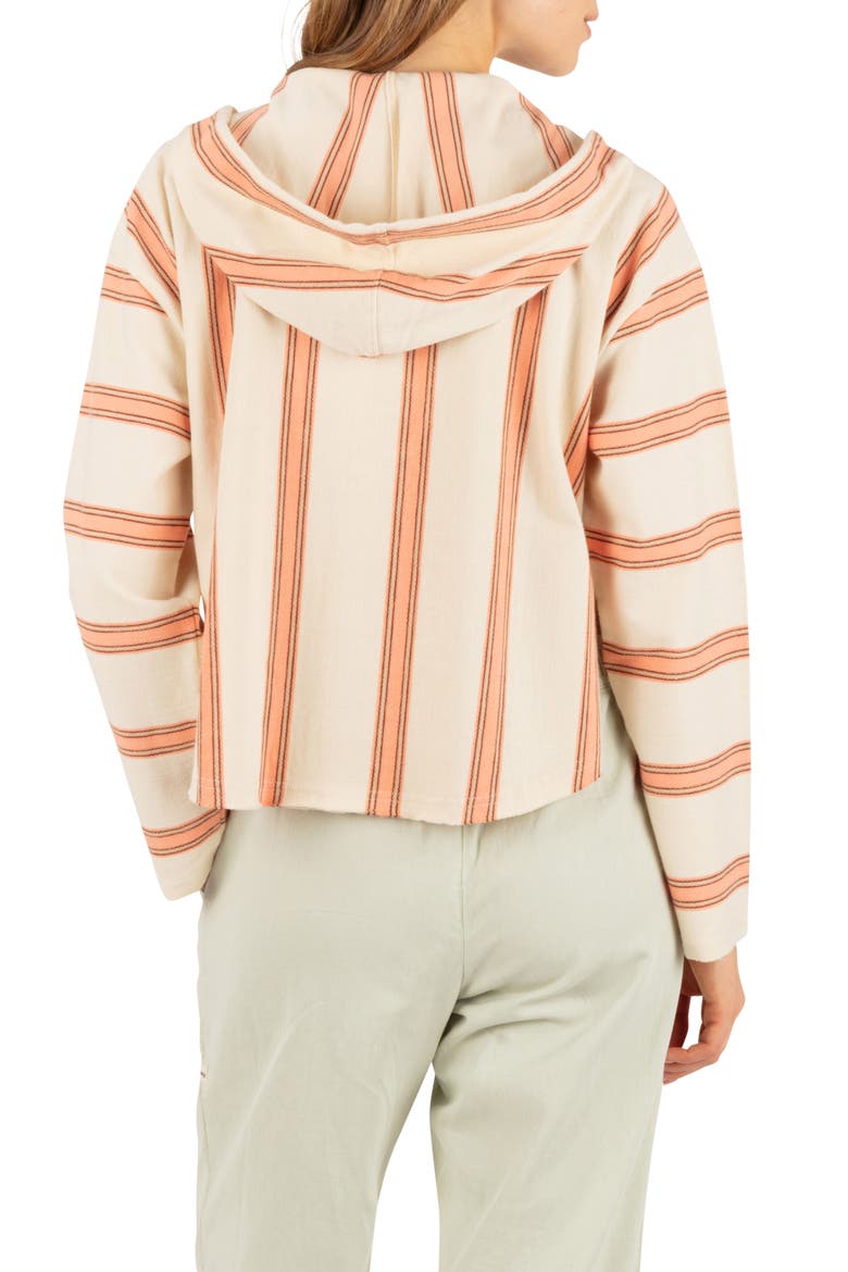 Endless Stripe Baja Hoodie, Alternate, color, PAPAYA PUNCH