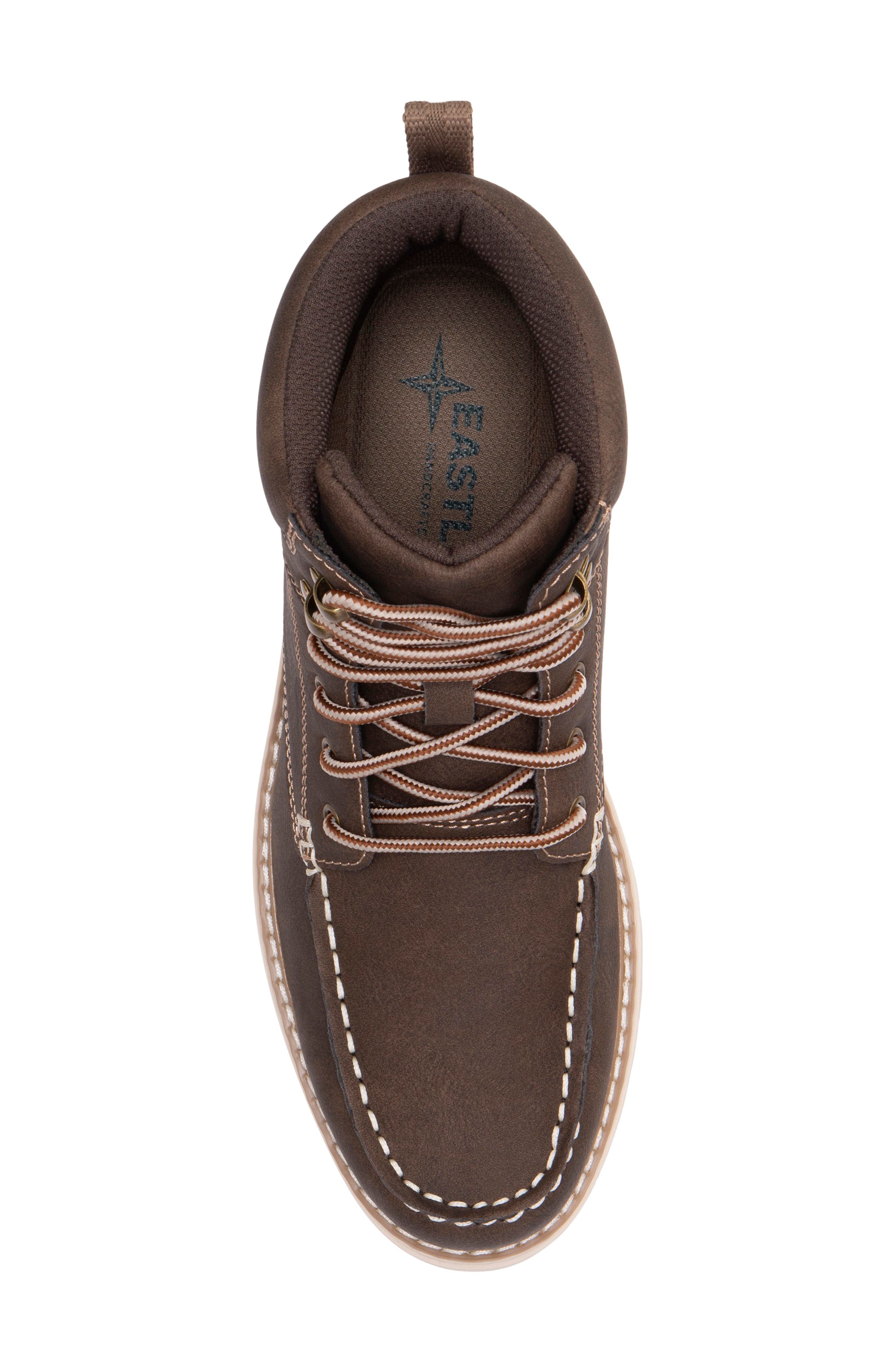 Ryan Leather Moc Toe Boot, Alternate, color, DARK OLIVE