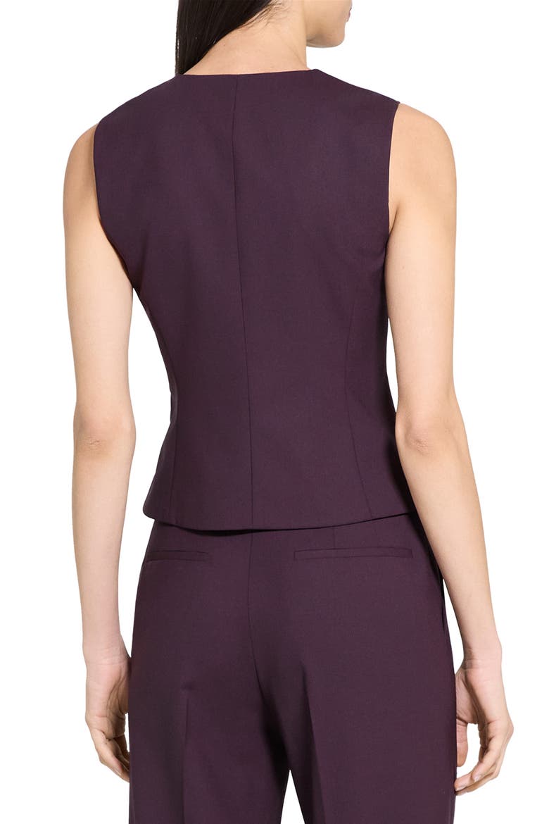 Stretch Wool Wrap Vest, Alternate, color, DARK IRIS