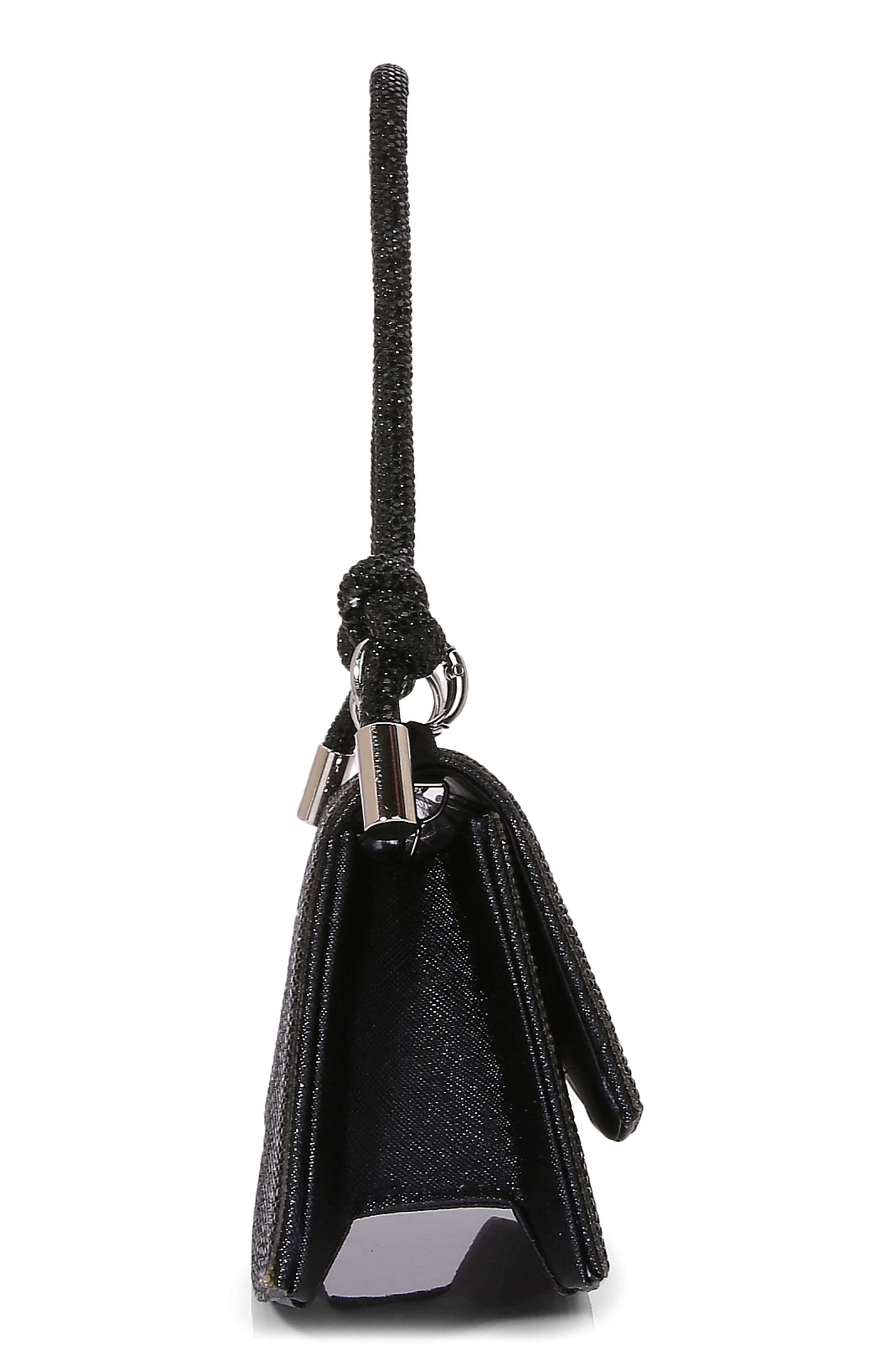 BERNESS Rhinestone Shoulder Bag, Alternate, color, Black