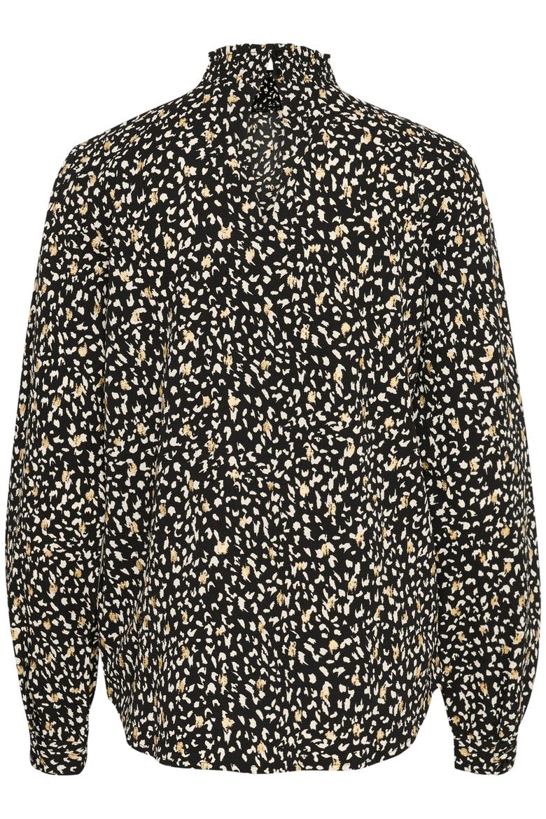 KAmalene Dress V-neck Above The Knee, Alternate, color, Black/White/Gold Print
