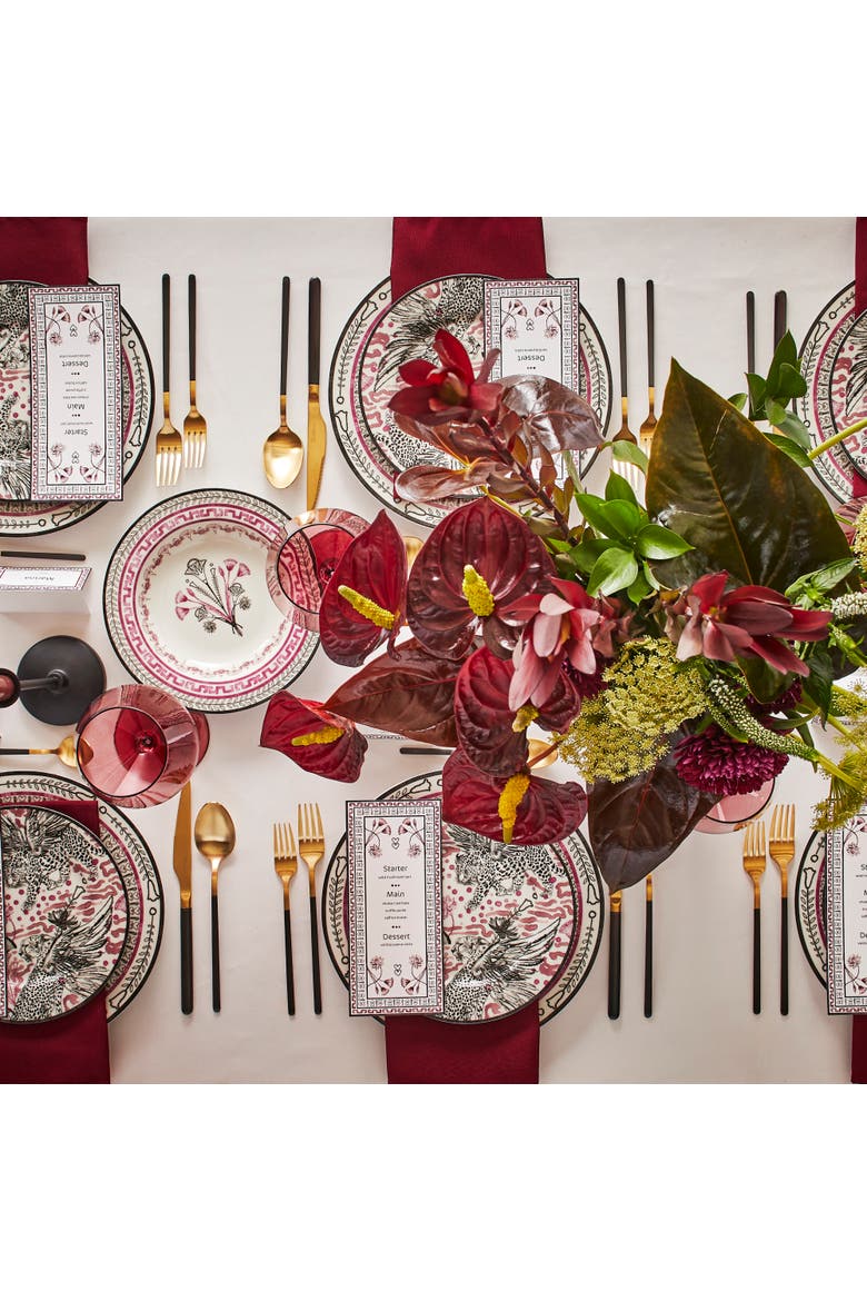 Serengeti Porcelain Salad Plate Set of 4, Multicolored, Alternate, color, Multicolored