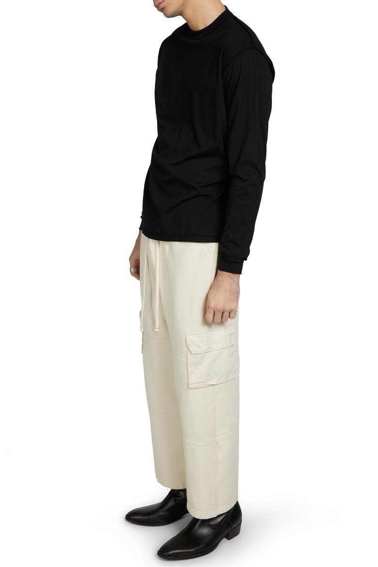 Lightweight Binded Neck Inside Out Long Sleeve, Alternate, color, Jet Black