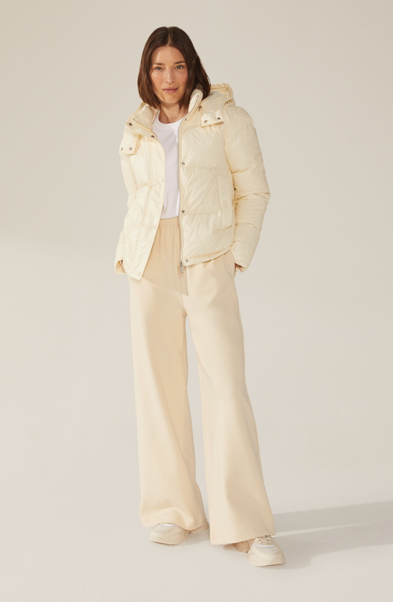 Italic Adeline Hooded Down Puffer Jacket, Alternate, color, Cream