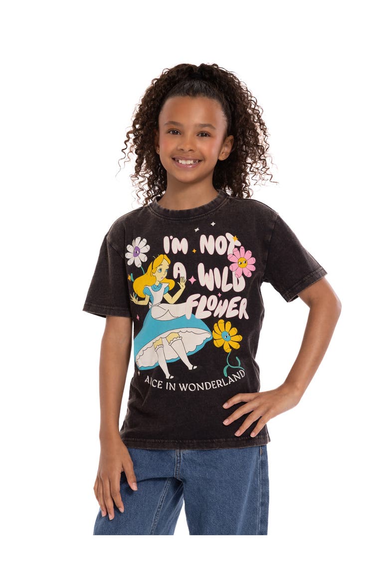 Short Sleeve T-shirt (toddler, Little Kid & Big Kid), Alternate, color, Alice Black Wash