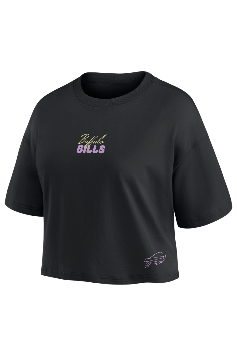 Women's Fanatics Josh Allen Black Buffalo Bills Fashion Cropped T-Shirt, Alternate, color, Black