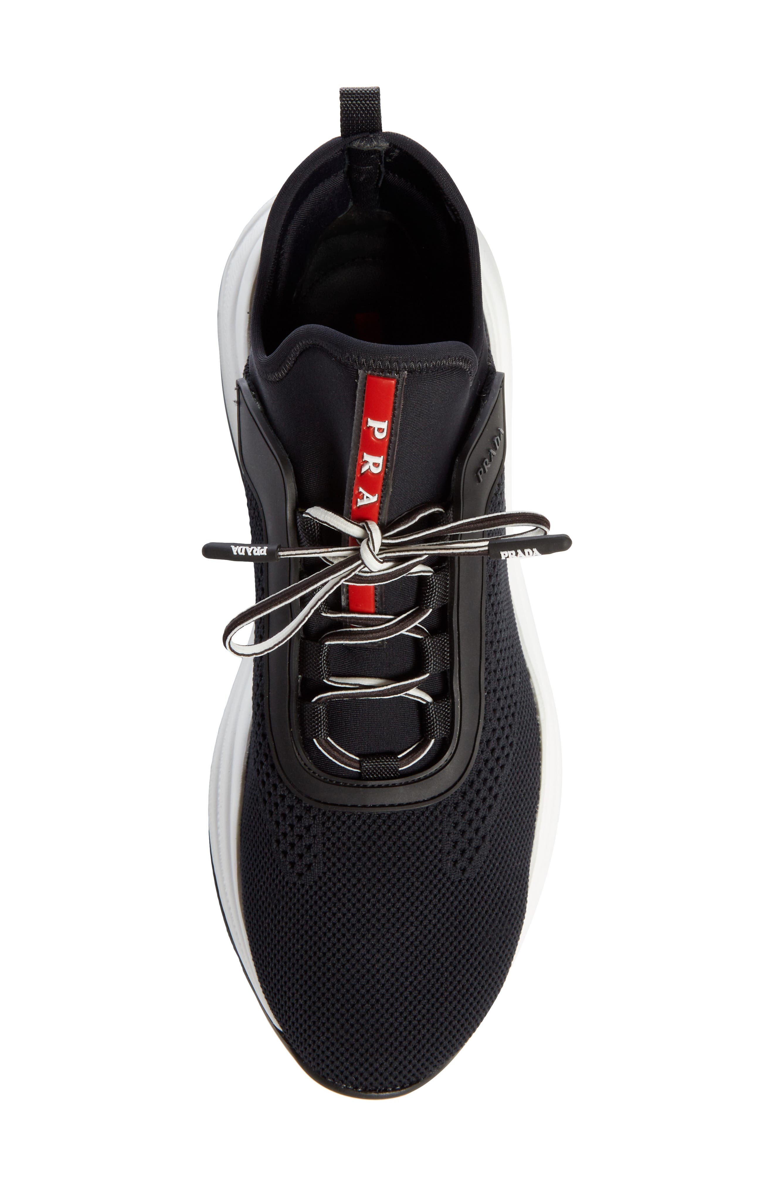 Prada Knit Sock Sneaker, Alternate, color, 