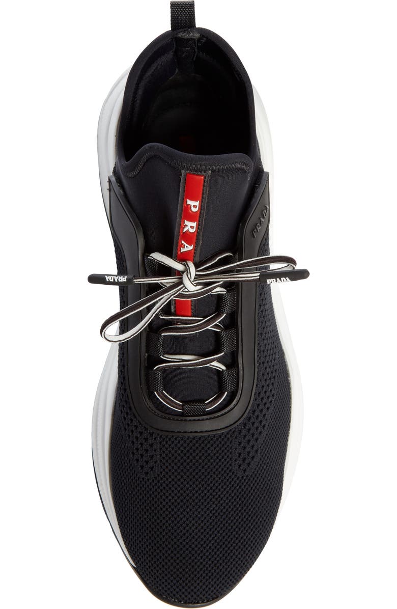 Prada Knit Sock Sneaker, Alternate, color,