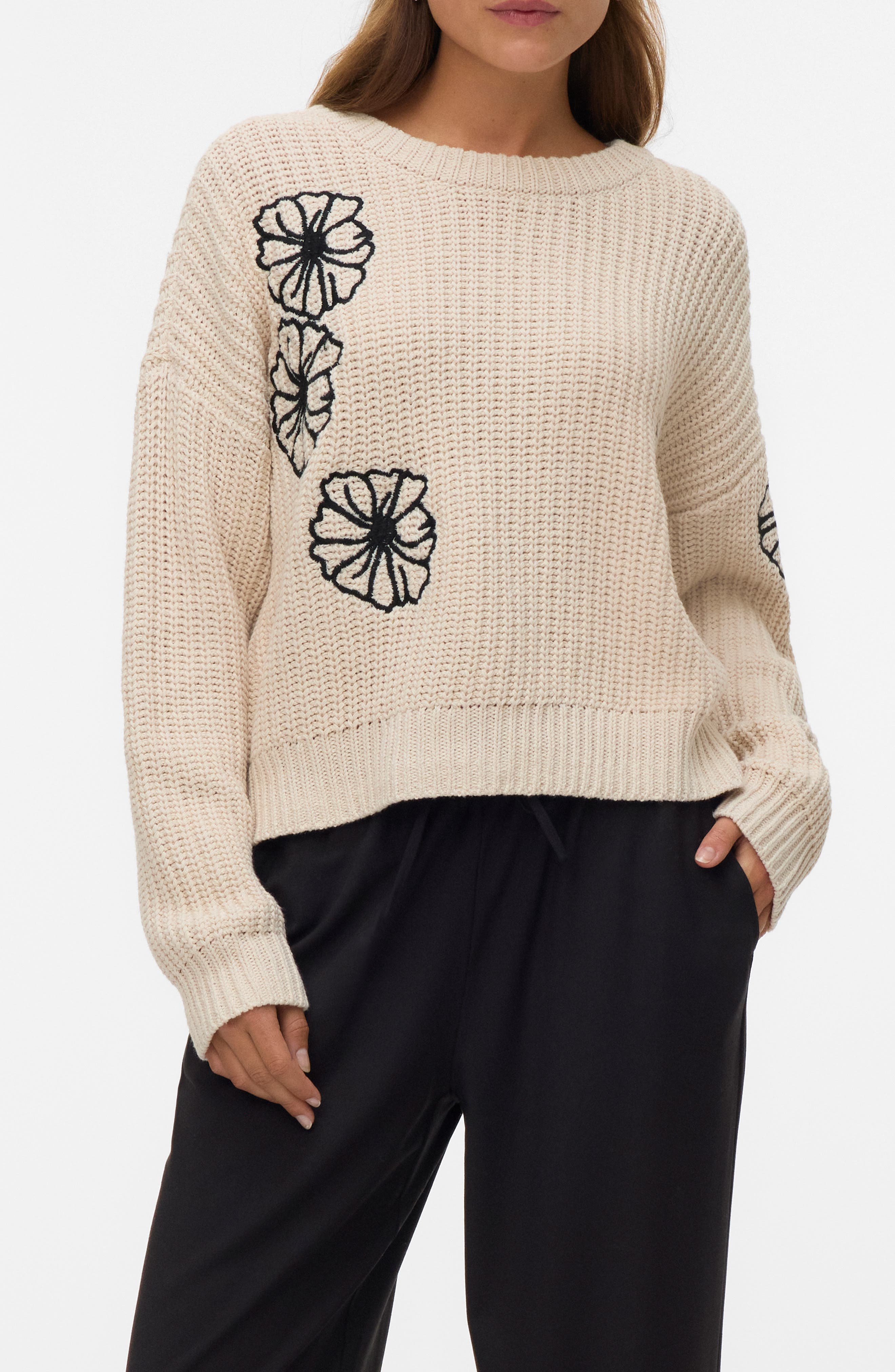 VERO MODA Laura Long Sleeve Pullover Sweater