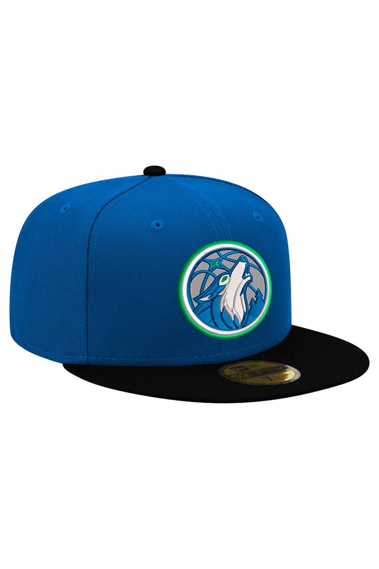 Men's New Era Blue/Black Minnesota Timberwolves 59FIFTY Fitted Hat, Alternate, color, Blue