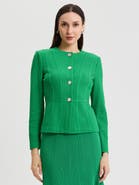 Misook Tailored Tonal Princess Seam Knit Jacket