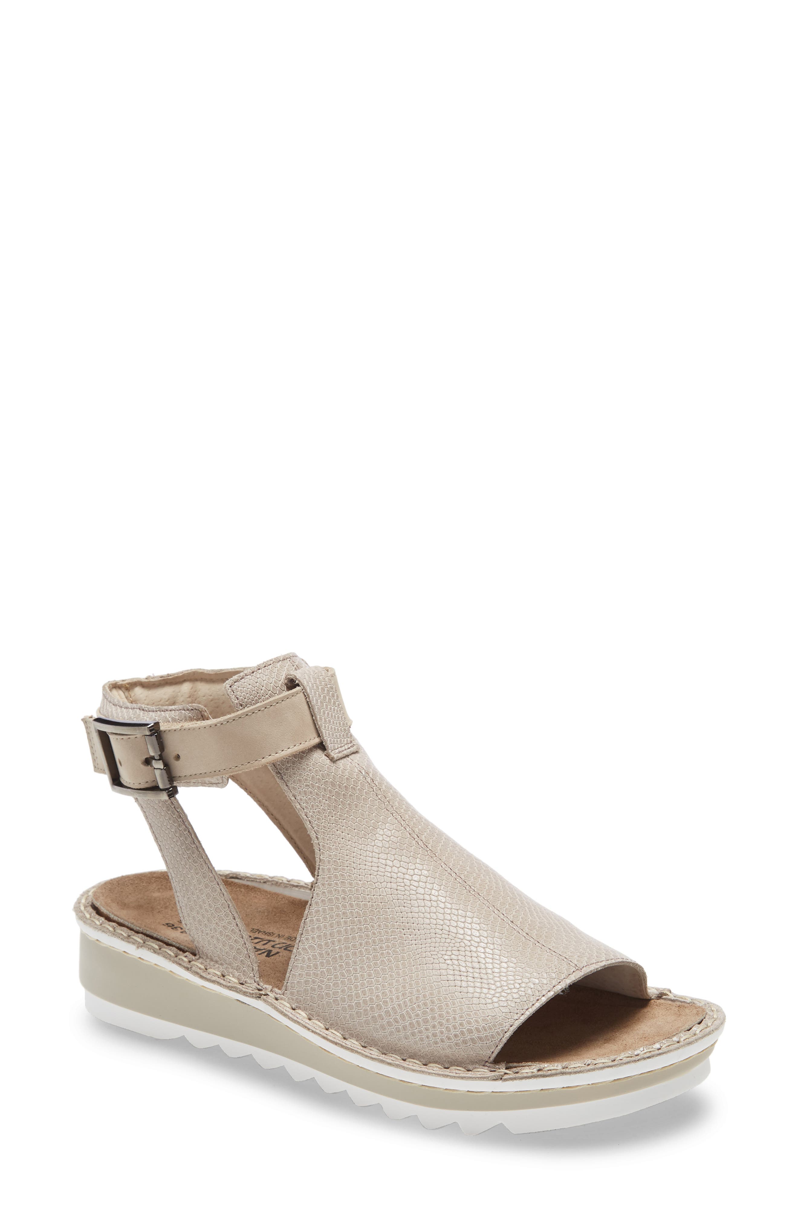 Verbena Sandal, Main, color, BEIGE LIZARD PRINT LEATHER