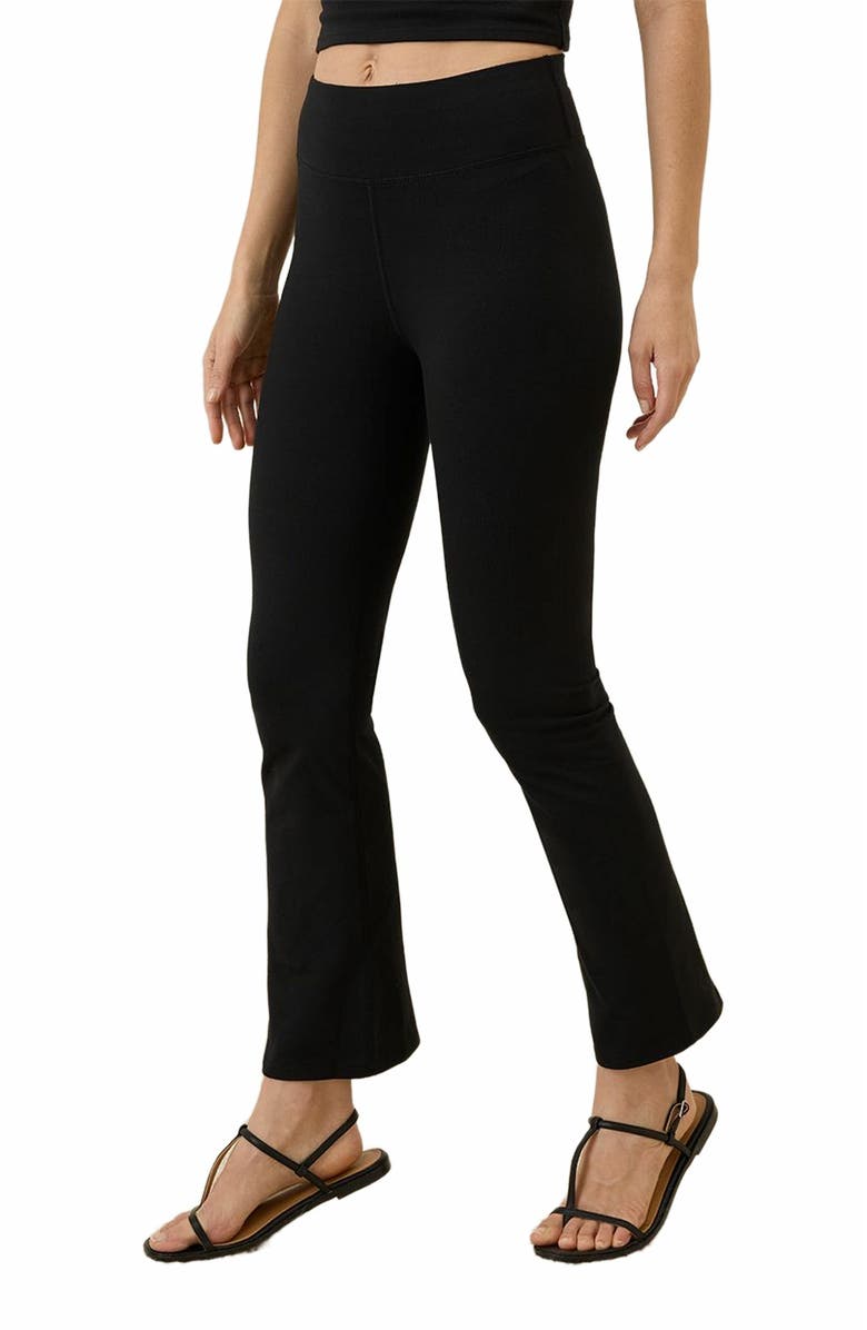 Pact On the Go-To Cropped Bootcut Legging Made with Organic Cotton, Alternate, color, Black