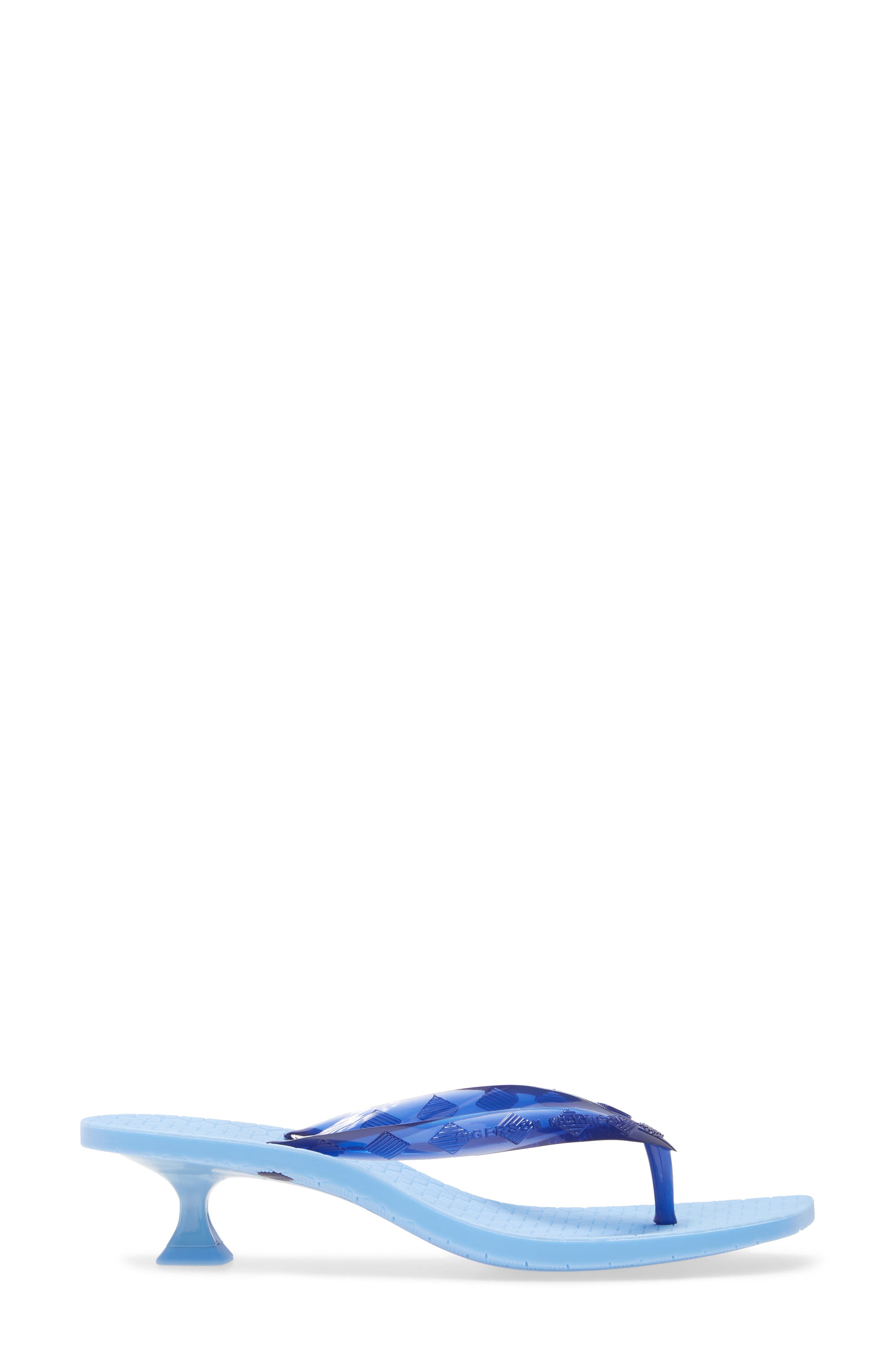 Iconic Kitten Heel Flip Flop, Alternate, color, LIGHT BLUE/ DARK BLUE