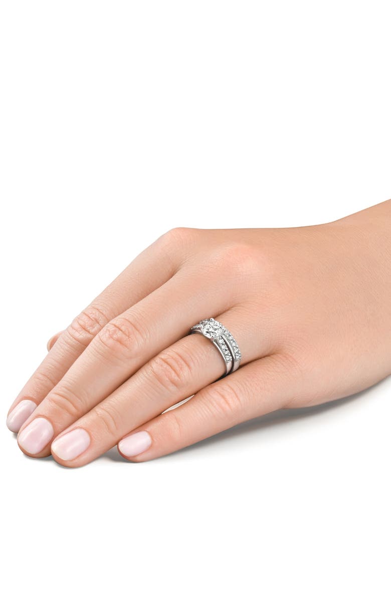 Bliss Diamond Certified 2 1/2Ct Diamond Engagement Wedding Ring Set 14k Gold Lab Grown, Alternate, color, 14K White Gold