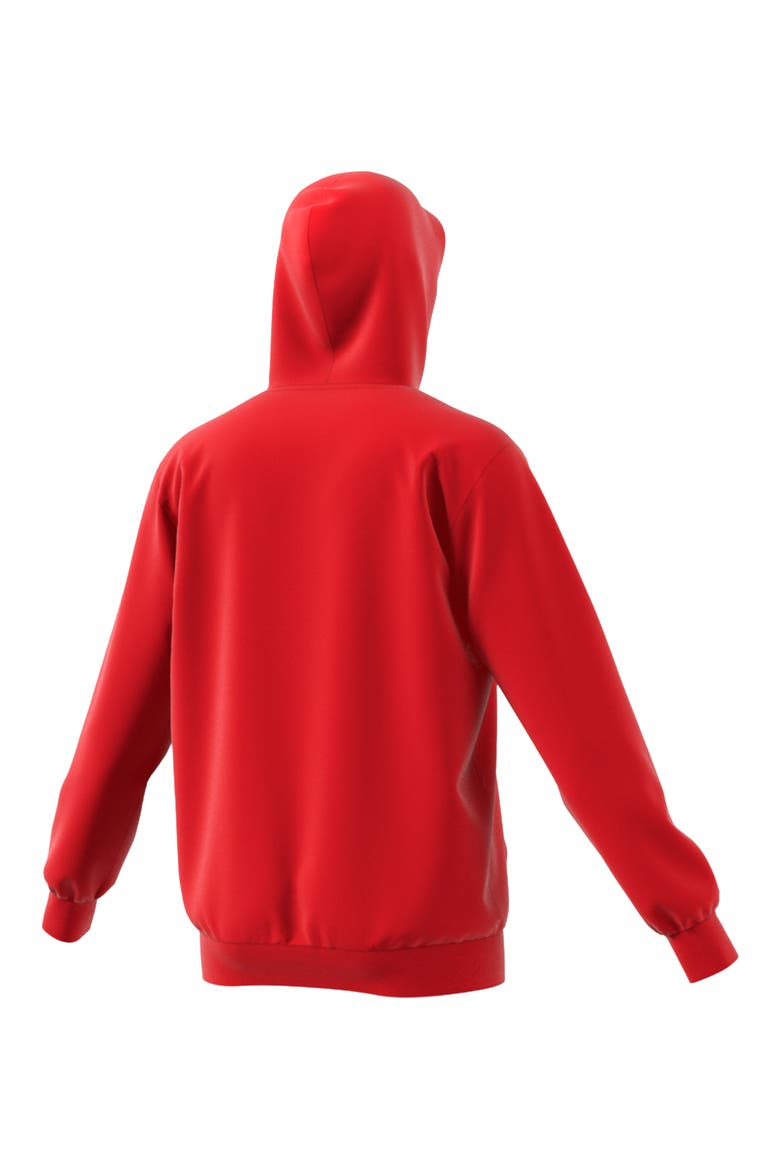 Men's Trefoil Hoodie, Alternate, color, RED/WHITE